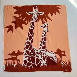 VERA Neumann Square Scarf Giraffes Vintage